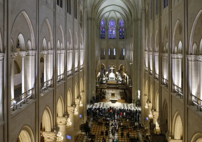 L'intérieur de la cathédrale Notre-Dame de Paris en janvier 2025. KEYSTONE - LUDOVIC MARIN