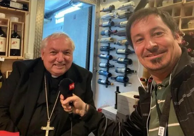 Le cardinal Aveline et Grégory Roth