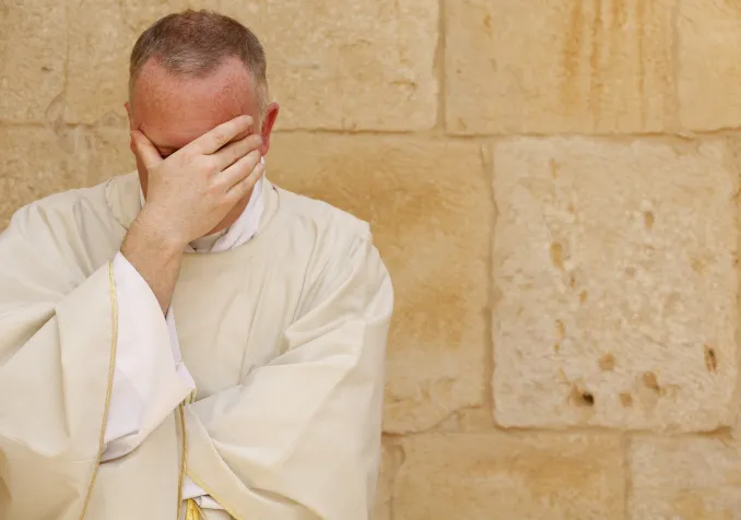 Homme d'Eglise catholique, en Israël. Keystone