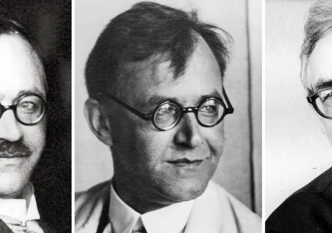 Karl Barth à différentes périodes de sa vie: professeur de Nouveau Testament à Münster, 1930; titulaire de la chaire de théologie systématique à Bonn, 1931; professeur de théologie à Bâle, 1955. © Archives Karl Barth