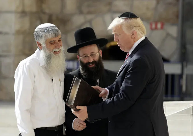 Trump en visite en Israel en mai 2017. Keystone