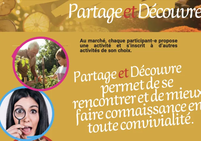 Flyer de l'événement "Partage et Découvre", organisé par la paroisse de la BARC ©DR