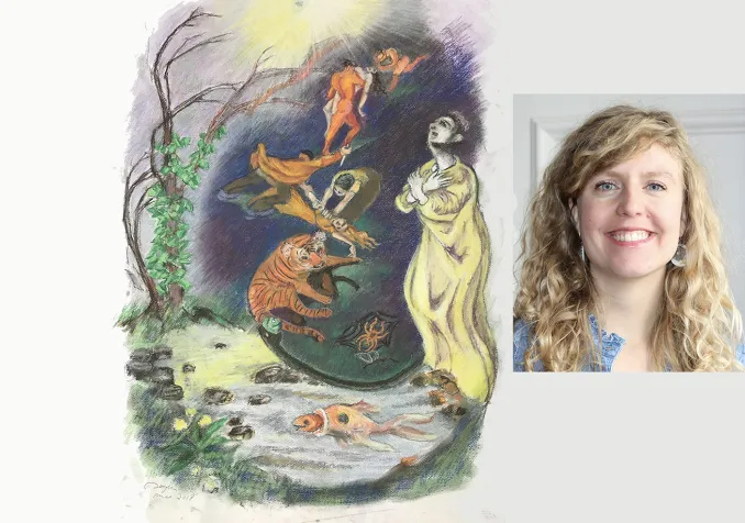 Oeuvre sans titre, tirée d’un triptyque de Denyse LeBlanc inspiré par l’histoire de Noé (Genèse 6-9) et réalisée en mai 2018. © CA