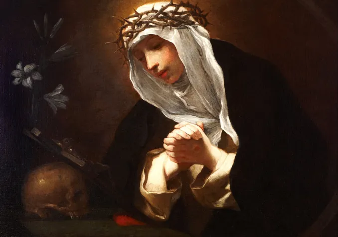 Catherine de Sienne, par Baldassare Franceschini, XVIIe siècle ©Domaine public, Wikimedia Commons