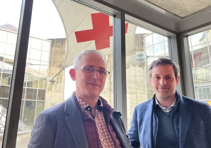 Ghislain Waterlot, à gauche, et Pascal Hufschmid, à droite ©Gabrielle Desarzens