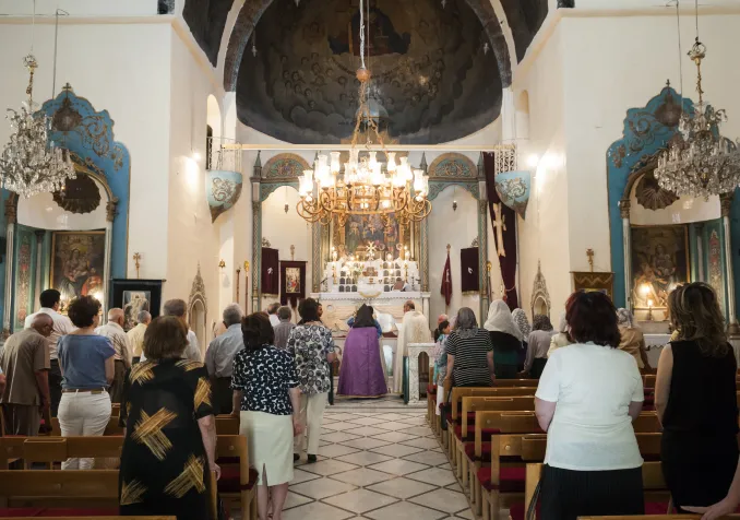 Culte à l’intérieur de l’église arménienne de Damas, Syrie. En 2010, la communauté arménienne de Syrie comptait encore 100'000 membres. © Istock / J. Carillet