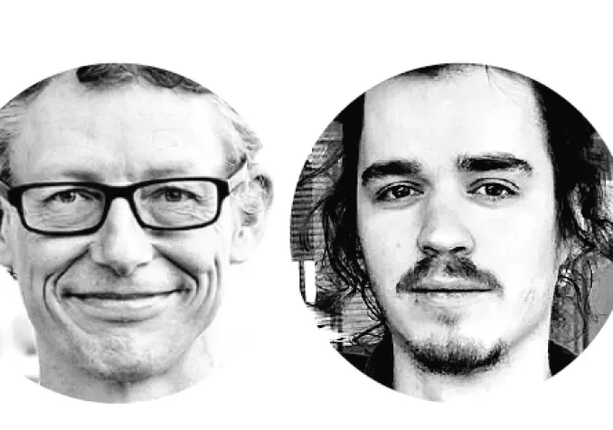 A gauche, Jörg Stolz, professeur de sociologie des religions (UNIL); et à droite, Jeremy Senn, doctorant à l’Institut de sciences sociales des religions (UNIL). ©DR