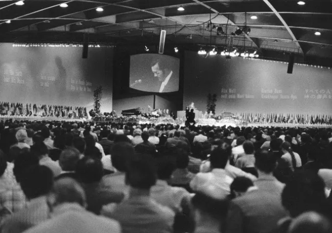 Le palais de Beaulieu à Lausanne accueillait, il y a 50 ans, quelque 2700 leaders chrétiens à l’invitation de l’évangéliste américain Billy Graham. ©CC(bync-na) Lausanne Movement