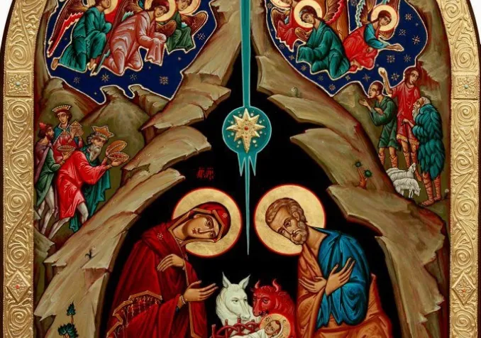 Icône byzantine : Noël ou la visite de la transcendance dans l'immanence du monde Icône byzantine : Noël ou la visite de la transcendance dans l'immanence du monde