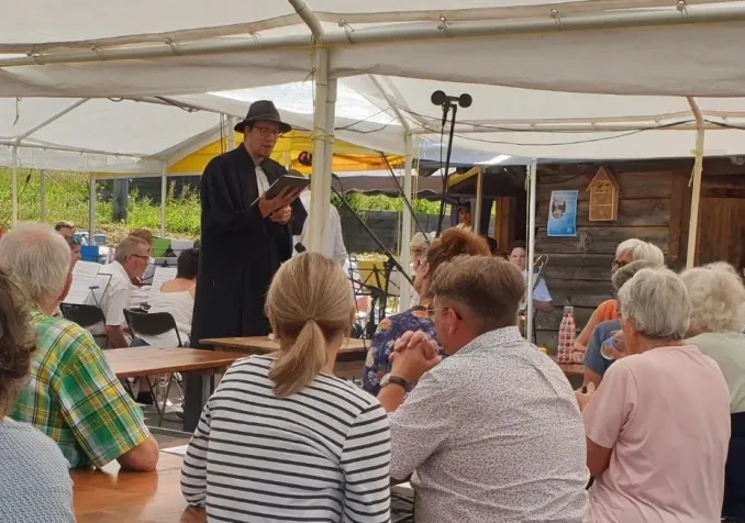 Culte de la mi-été à Solalex, 11 août 2024, avec le pasteur Sylvain Corbaz (©Matthias Wirz) 