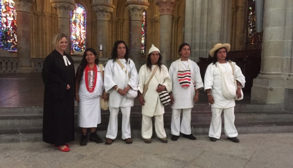 Une délégation d'Indiens Kogis visitent la Cathédrale de Lausanne. Une délégation d'Indiens Kogis visitent la Cathédrale de Lausanne. / ©Laurence Villoz