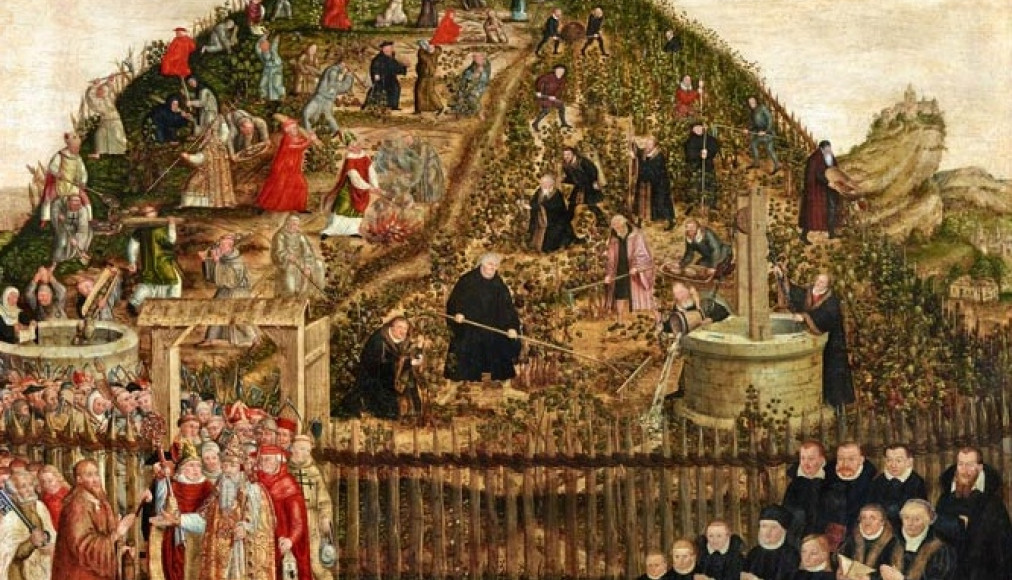 "Luther dans les vignes du Seigneur", tableau de Lucas Cranach le Jeune, 1569 "Luther dans les vignes du Seigneur", tableau de Lucas Cranach le Jeune, 1569 / ©Wikimedia Commons/Domaine public