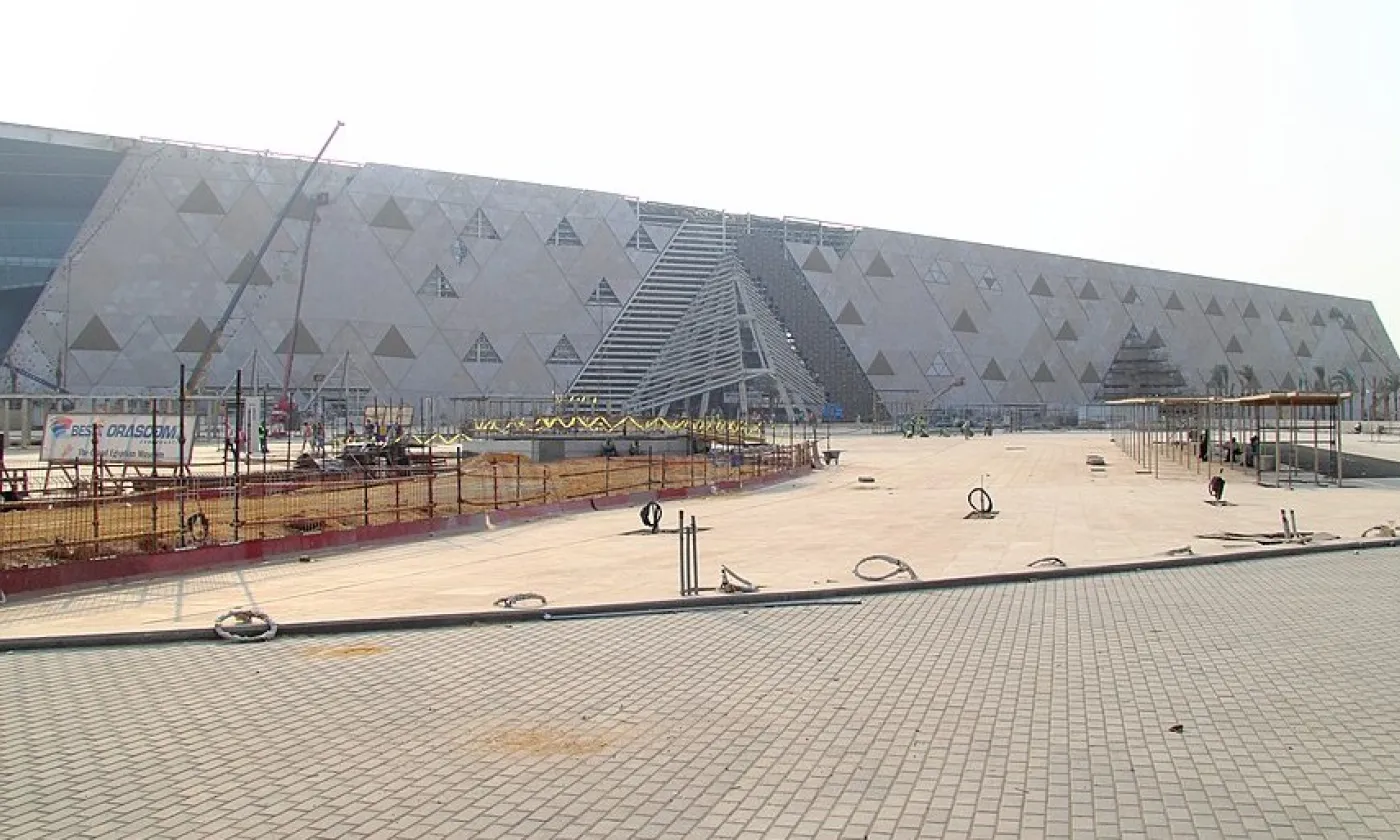 Le Grand Musée égyptien sous construction en 2019 ©Djehouty, CC BY-SA 4.0 via Wikimedia Commons