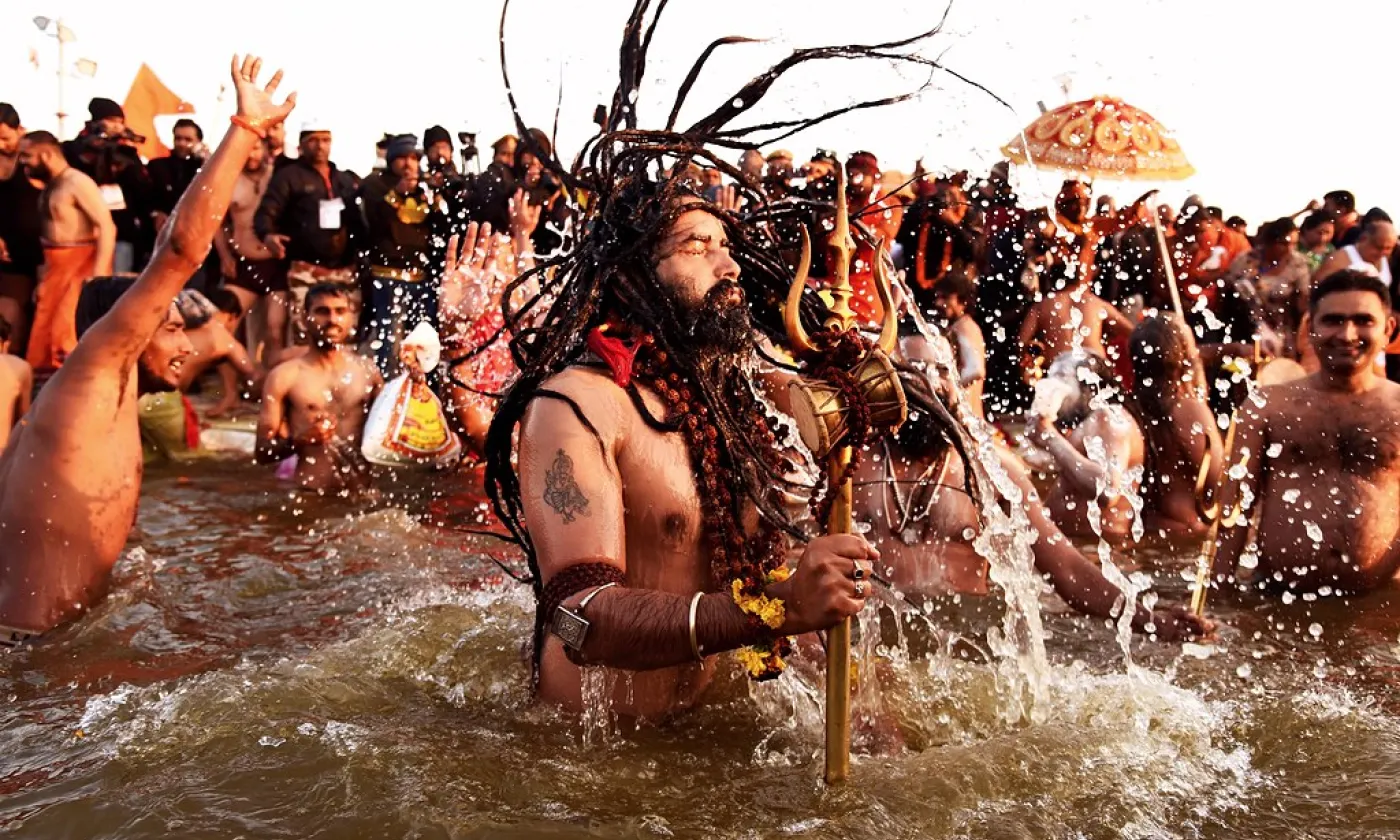 Le festival de Kumbh Mela à Praygraj en 2019. ©Vitthal Jondhale, CC BY-SA 4.0 Wikimedia Commons