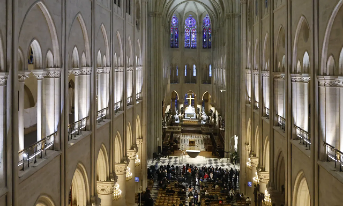 L'intérieur de la cathédrale Notre-Dame de Paris en janvier 2025. KEYSTONE - LUDOVIC MARIN