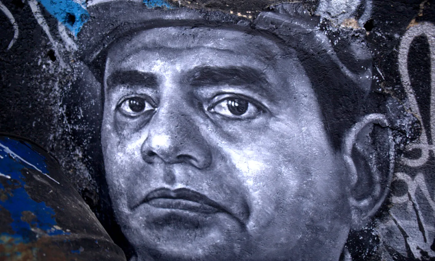 Fresque murale représentant al-Sissi © CC Flickr / Thierry Ehrmann