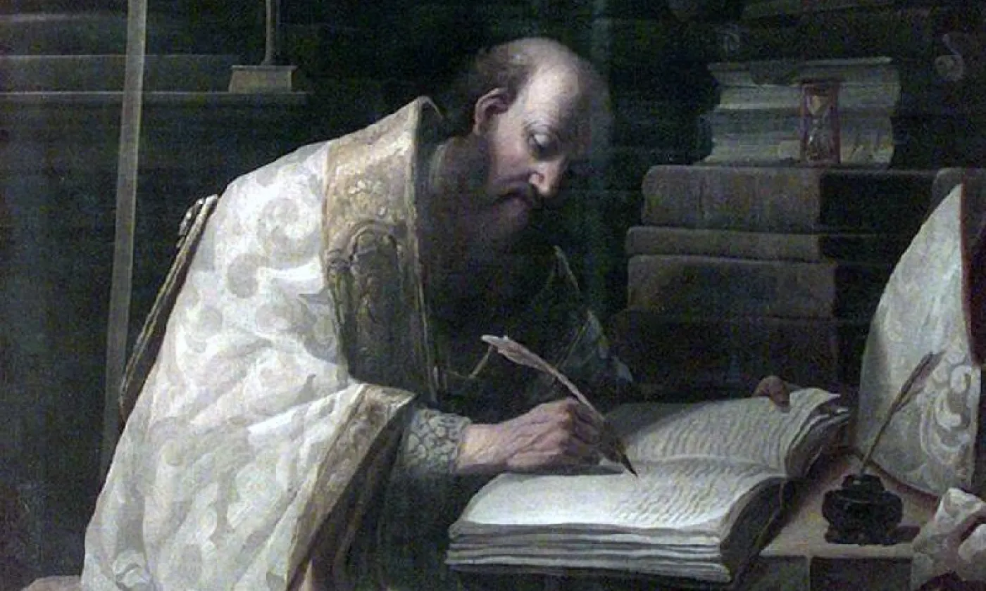 Saint Augustin dans son cabinet de travail, tableau d'Antonio Cifrondi (~ 1707-1710) ©Public domain, via Wikimedia Commons