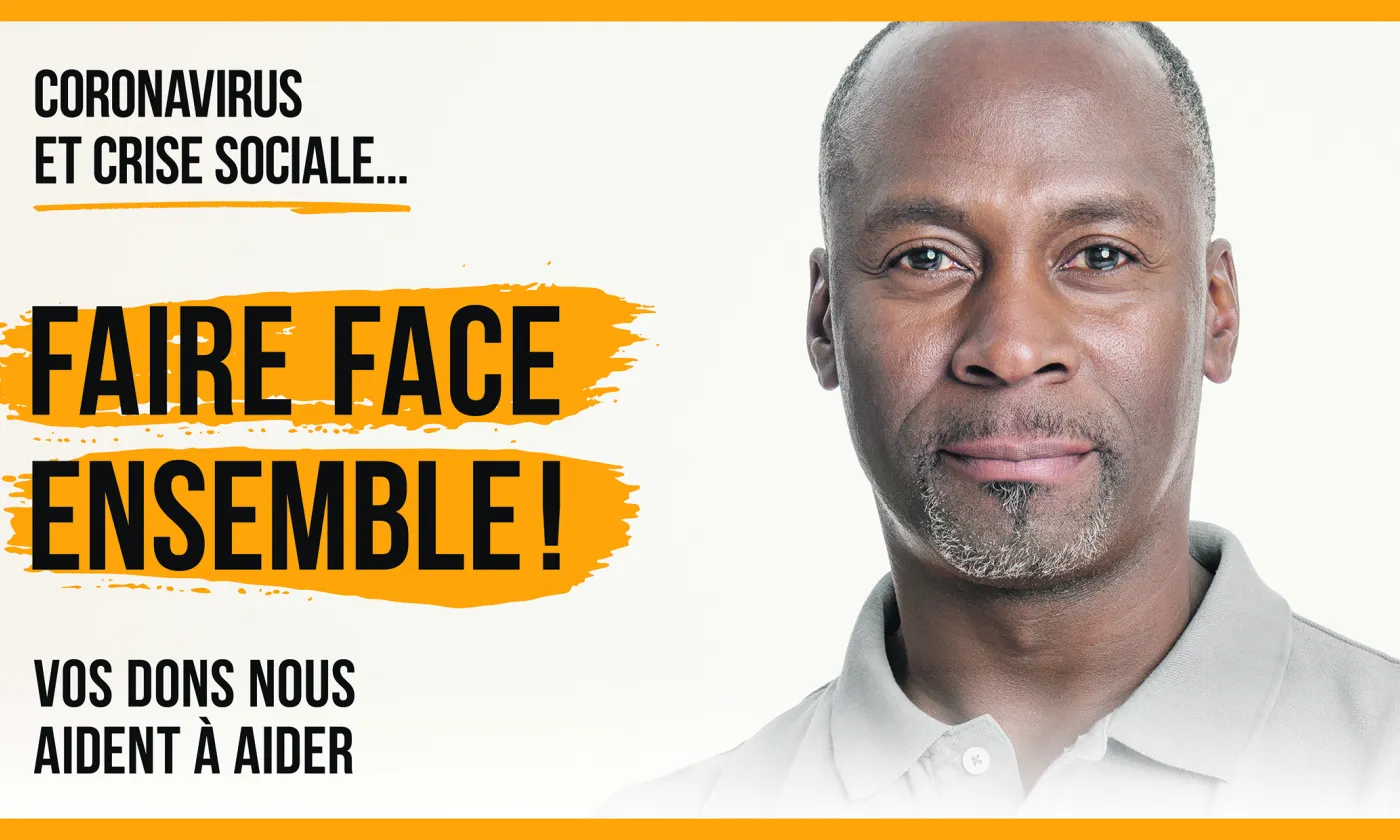 Pour ses campagnes, le CSP a choisi de faire appel à des mannequins et non à de véritables bénéficiaires.© DR Affiche campagne dons CSP février 21
