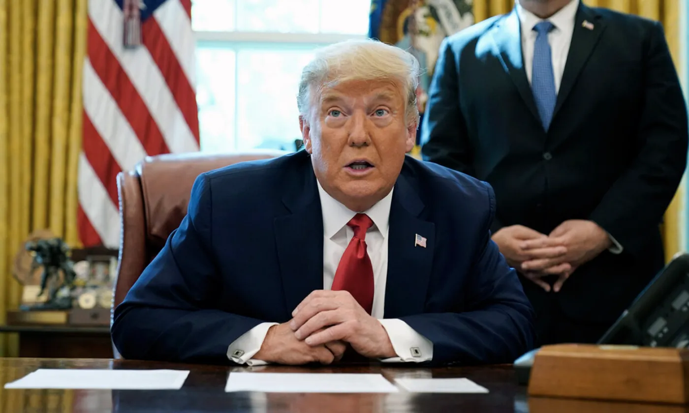 Donald Trump s'exprime lors d'un appel téléphonique à la Maison-Blanche, 23.10.2020 ©AP Photo/Alex Brandon