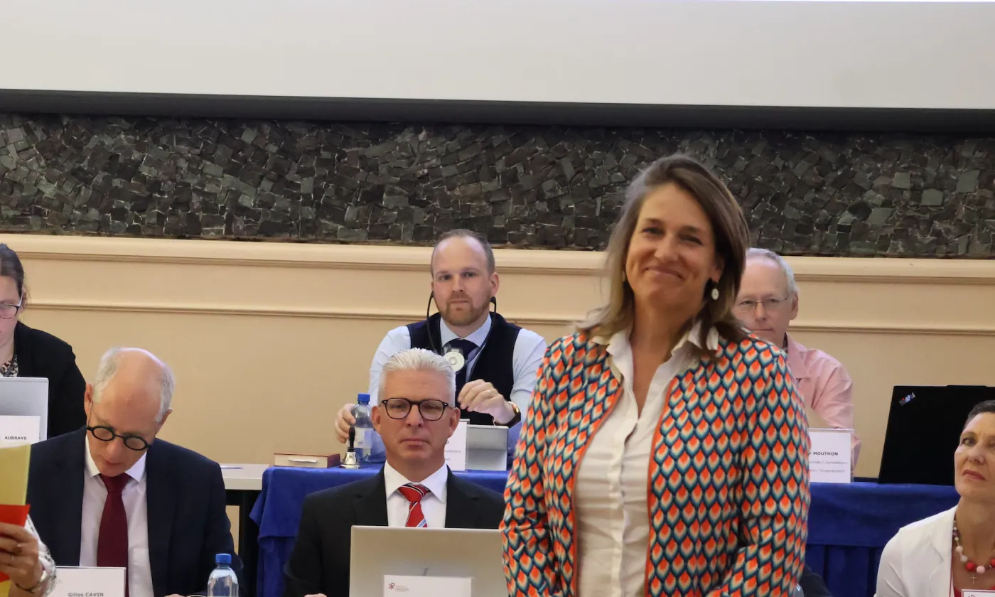 Sylvie Luginbühl lors de son élection ce 3 mai 2025 DR