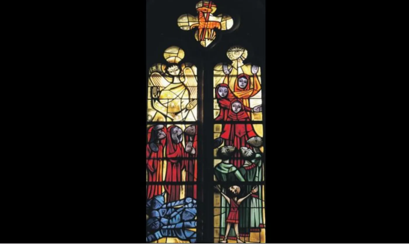 Vitrail de la résurrection, église d’Avenches © O. Sandoz