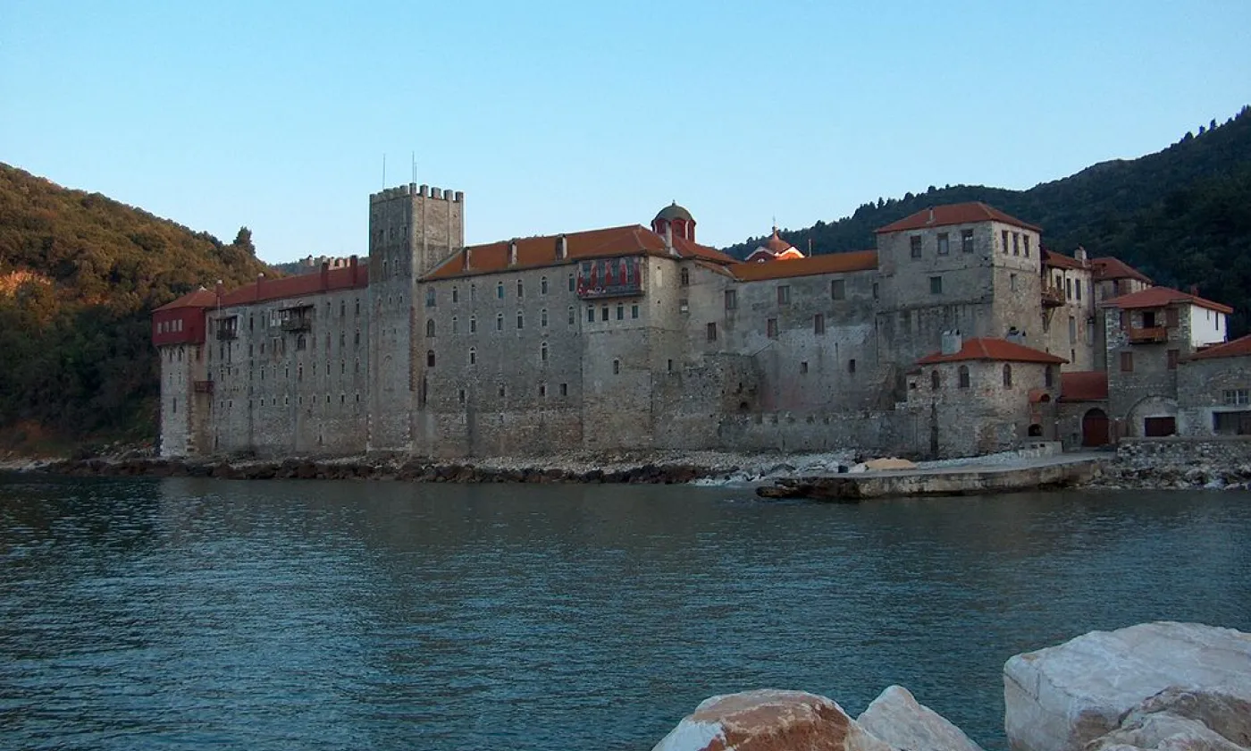 Le monastère d'Esphigmenou sur le Mont Athos, Grèce © Wikimedia Commons / Asgozzi / CC-BY-SA-3.0