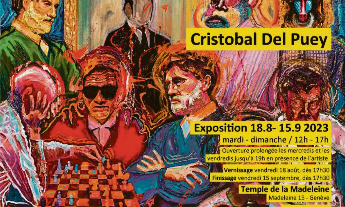 Depuis 25 ans, Cristobal Del Puey peint Genève et ses habitants. Son travail est exposé un mois à la Madeleine. ©DR