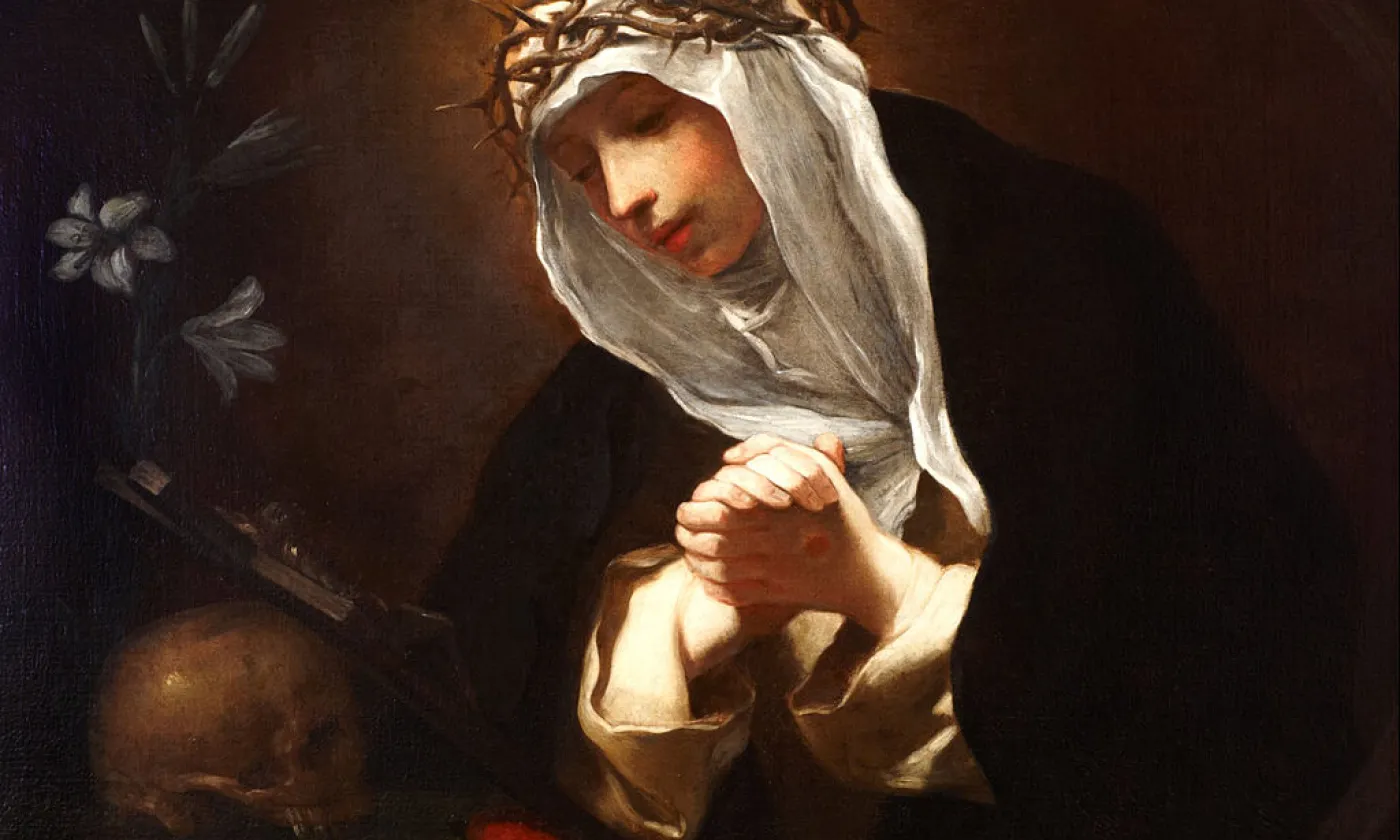 Catherine de Sienne, par Baldassare Franceschini, XVIIe siècle ©Domaine public, Wikimedia Commons