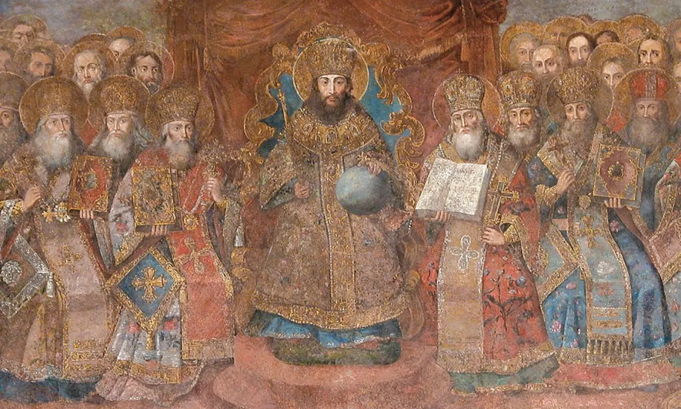 Le premier concile oecuménique de Nicée (tableau datant d'environ 1700) ©Domaine public, Wikimedia Commons