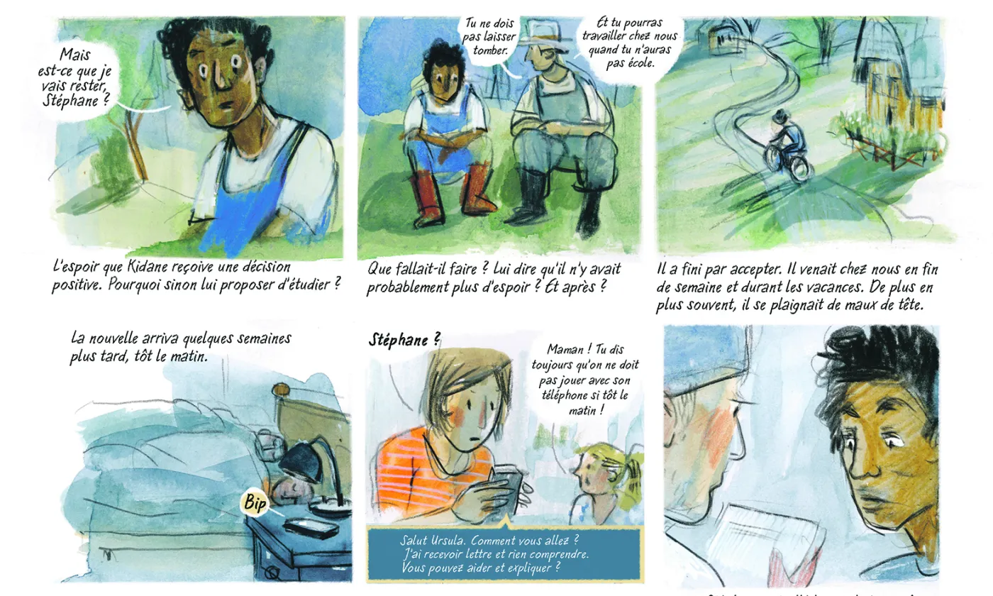 La bédé Invisible raconte l’histoire d’un jeune migrant débouté à Berne. © Barbara Yelin / Ursula Yelin 2020