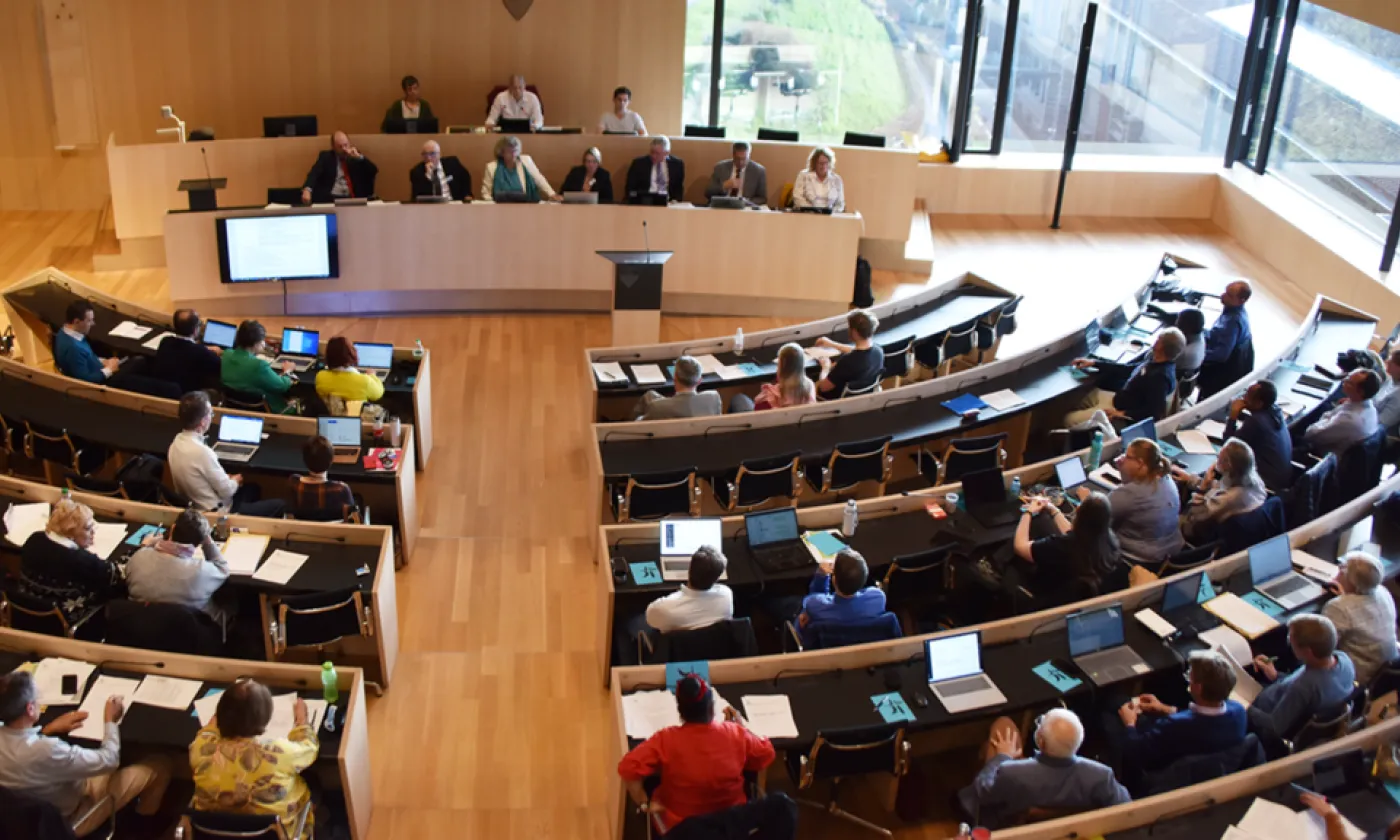Le Synode de l’Eglise réformée vaudoise réuni les 8 et 9 novembre dans le bâtiment du Grand Conseil à Lausanne. ©G. Jaton/EERV