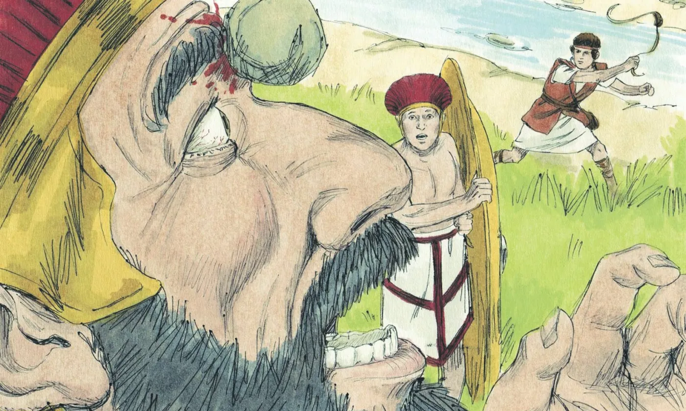 David sort vainqueur contre Goliath. © iStock