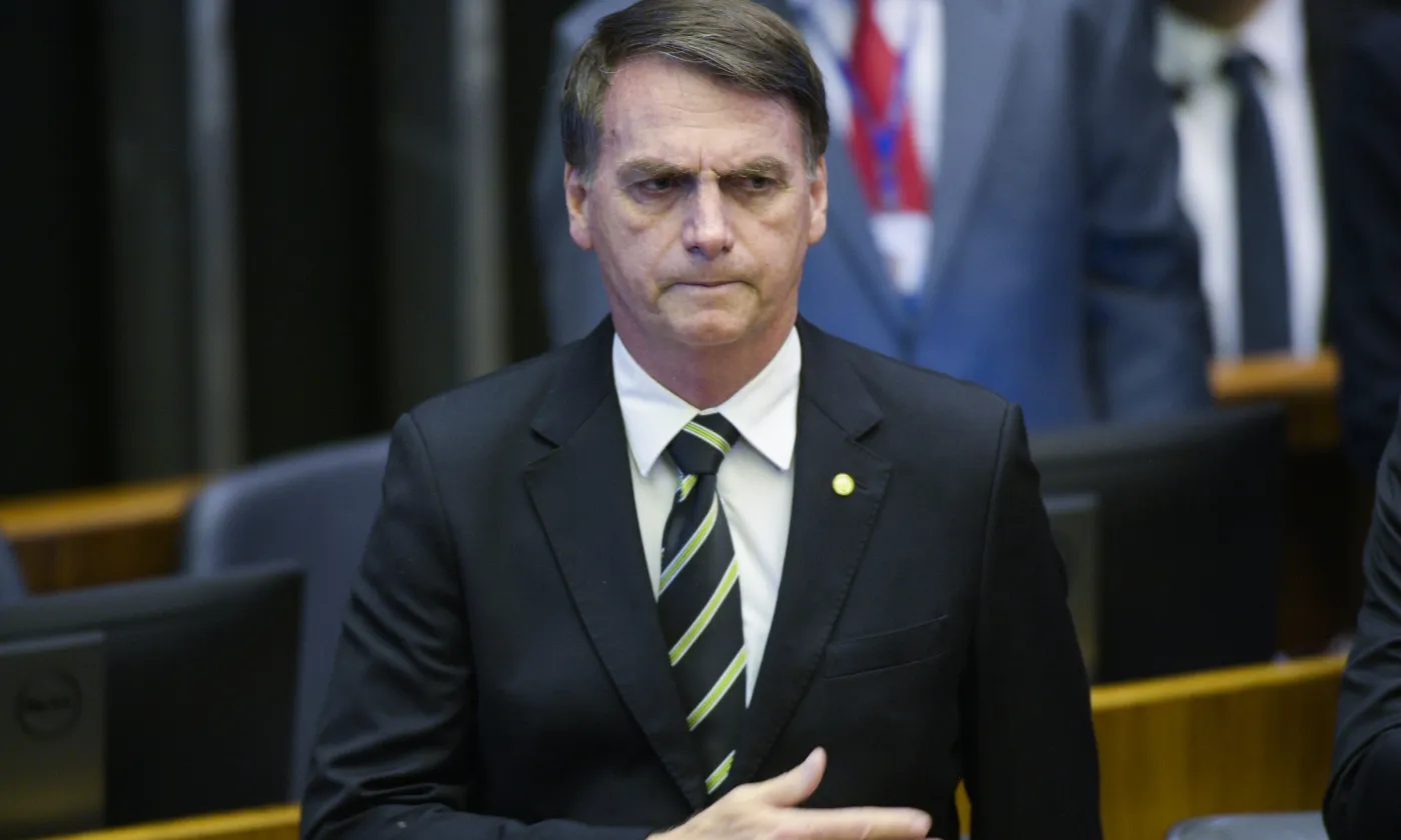 Le président brésilien, Jair Bolsonaro, au Congrès national le 6 novembre 2018, pour la commémoration des 30 ans de la Constitution. CC (by) Pedro França/ Agência Senado, via wiki