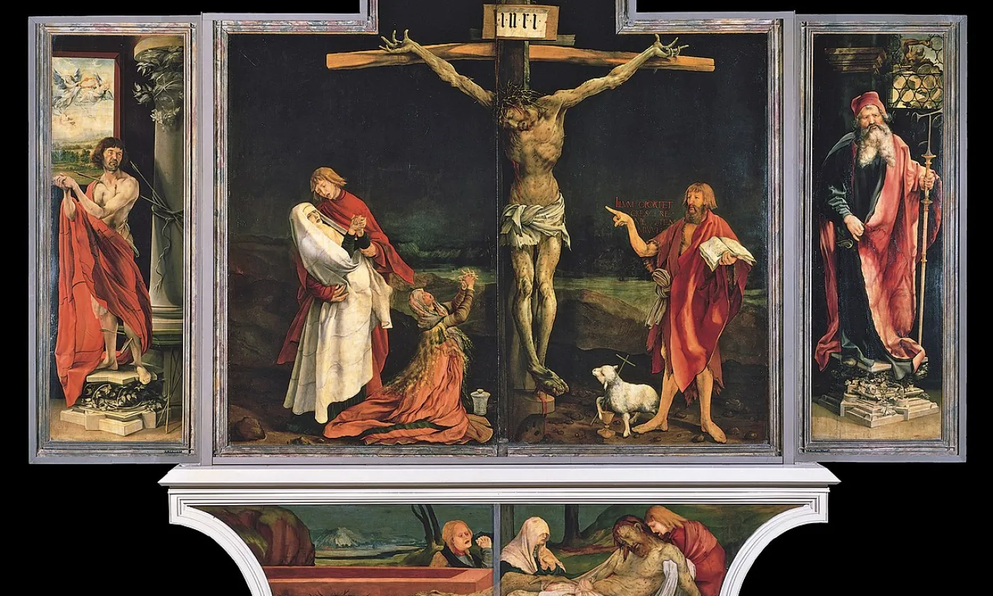 Matthias Grünewald, Partie du Retable d'Issenheim v. 1512-1516 (wikipedia)