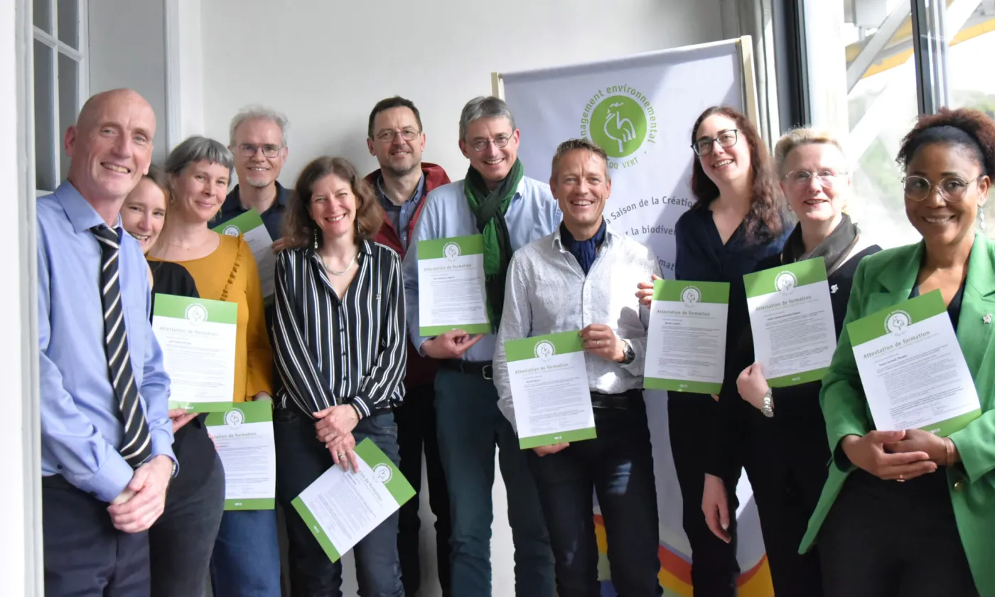 Les diplômé·e·s de la première volée francophone de conseiller·é·s en management environnemental pour les paroisses |© Raphaël Zbinden Les diplômé·e·s de la première volée francophone de conseiller·é·s en management environnemental pour les paroisses |© Raphaël Zbinden