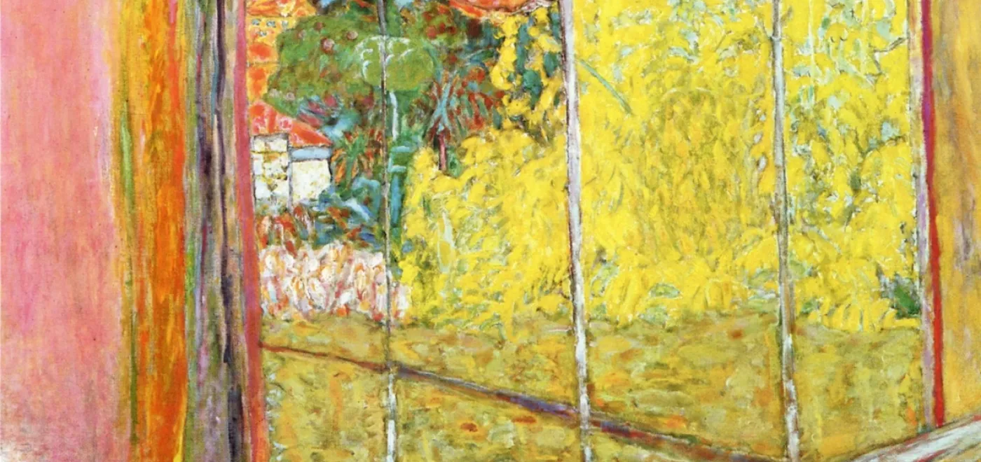 Pierre Bonnard, Fenêtre ouverte sur la Seine à Vernon, vers 1911. Huile sur toile. Collection du Musée des beaux-arts de Nice. © Ville de Nice / Photo: Muriel Anssens