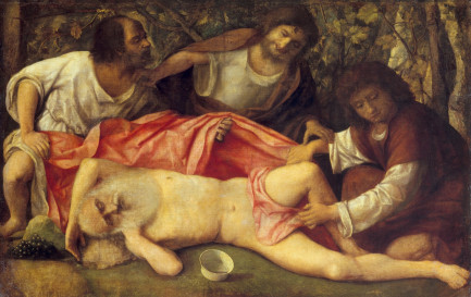 «L&#039;ivresse de Noé» de Bellini, peinte aux alentours de 1515 / Wikipédia